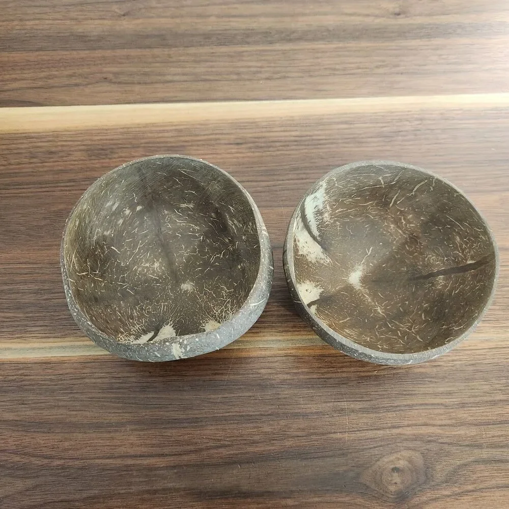 Superbee Set of 3 Coconut Shell Bowls Reusable Eco-Friendly Handmade Zero Waste